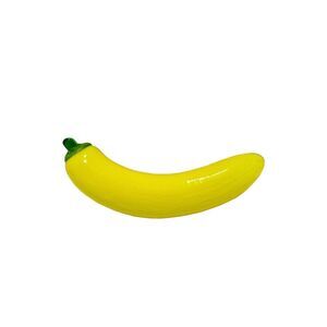 Alco Industries Art Glass Yellow Banana Kitchen Decorative Fruit Size 7.5 x 4
